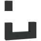 vidaXL 5-tlg. TV-Schrank-Set Schwarz Holzwerkstoff vidaXL 5-tlg. TV-Schrank-Set Schwarz Holzwerkstoff