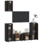vidaXL 5-tlg. TV-Schrank-Set Schwarz Holzwerkstoff vidaXL 5-tlg. TV-Schrank-Set Schwarz Holzwerkstoff
