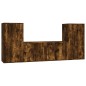 vidaXL 3-tlg. TV-Schrank-Set Räuchereiche Holzwerkstoff vidaXL 3-tlg. TV-Schrank-Set Räuchereiche Holzwerkstoff