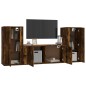vidaXL 3-tlg. TV-Schrank-Set Räuchereiche Holzwerkstoff vidaXL 3-tlg. TV-Schrank-Set Räuchereiche Holzwerkstoff