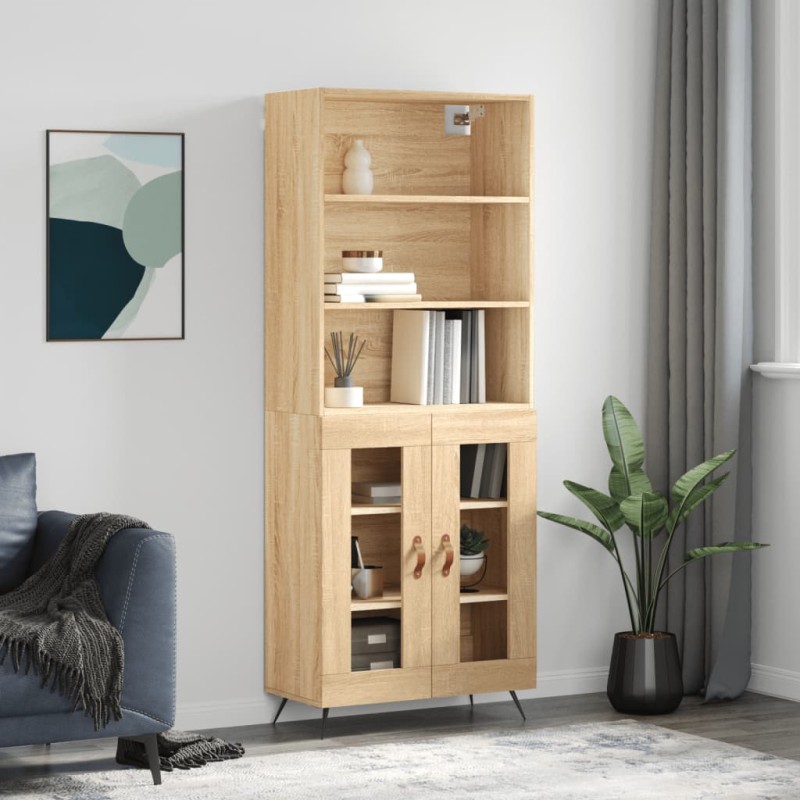 vidaXL Highboard Sonoma-Eiche 69,5x34x180 cm Holzwerkstoff vidaXL Highboard Sonoma-Eiche 69,5x34x180 cm Holzwerkstoff