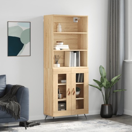 vidaXL Highboard Sonoma-Eiche 69,5x34x180 cm Holzwerkstoff