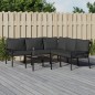 vidaXL 6-tlg. Garten-Lounge-Set mit Grauen Kissen Stahl vidaXL 6-tlg. Garten-Lounge-Set mit Grauen Kissen Stahl
