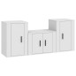 vidaXL 3-tlg. TV-Schrank-Set Weiß Holzwerkstoff vidaXL 3-tlg. TV-Schrank-Set Weiß Holzwerkstoff