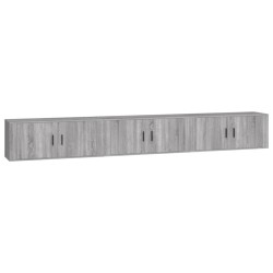 vidaXL TV-Wandschränke 3 Stk. Grau Sonoma 100x34,5x40 cm