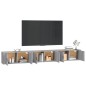 vidaXL TV-Wandschränke 3 Stk. Grau Sonoma 100x34,5x40 cm vidaXL TV-Wandschränke 3 Stk. Grau Sonoma 100x34,5x40 cm