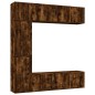 vidaXL 7-tlg. TV-Schrank-Set Räuchereiche Holzwerkstoff