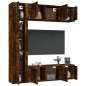 vidaXL 7-tlg. TV-Schrank-Set Räuchereiche Holzwerkstoff