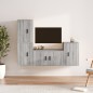 vidaXL 4-tlg. TV-Schrank-Set Grau Sonoma Holzwerkstoff vidaXL 4-tlg. TV-Schrank-Set Grau Sonoma Holzwerkstoff
