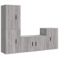 vidaXL 4-tlg. TV-Schrank-Set Grau Sonoma Holzwerkstoff vidaXL 4-tlg. TV-Schrank-Set Grau Sonoma Holzwerkstoff