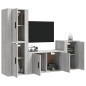 vidaXL 4-tlg. TV-Schrank-Set Grau Sonoma Holzwerkstoff vidaXL 4-tlg. TV-Schrank-Set Grau Sonoma Holzwerkstoff