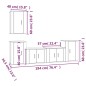 vidaXL 5-tlg. TV-Schrank-Set Weiß Holzwerkstoff vidaXL 5-tlg. TV-Schrank-Set Weiß Holzwerkstoff