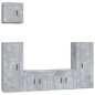 vidaXL 5-tlg. TV-Schrank-Set Betongrau Holzwerkstoff vidaXL 5-tlg. TV-Schrank-Set Betongrau Holzwerkstoff