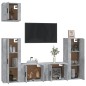 vidaXL 5-tlg. TV-Schrank-Set Betongrau Holzwerkstoff vidaXL 5-tlg. TV-Schrank-Set Betongrau Holzwerkstoff