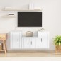 vidaXL 3-tlg. TV-Schrank-Set Hochglanz-Weiß Holzwerkstoff vidaXL 3-tlg. TV-Schrank-Set Hochglanz-Weiß Holzwerkstoff