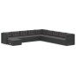 vidaXL 10-tlg. Garten-Lounge-Set mit Kissen Schwarz Poly Rattan vidaXL 10-tlg. Garten-Lounge-Set mit Kissen Schwarz Poly Rattan