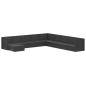 vidaXL 10-tlg. Garten-Lounge-Set mit Kissen Schwarz Poly Rattan vidaXL 10-tlg. Garten-Lounge-Set mit Kissen Schwarz Poly Rattan