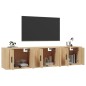 vidaXL TV-Wandschränke 3 Stk. Sonoma-Eiche 57x34,5x40 cm vidaXL TV-Wandschränke 3 Stk. Sonoma-Eiche 57x34,5x40 cm