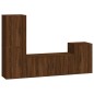 vidaXL 4-tlg. TV-Schrank-Set Braun Eichen-Optik Holzwerkstoff vidaXL 4-tlg. TV-Schrank-Set Braun Eichen-Optik Holzwerkstoff