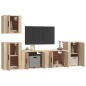 vidaXL 5-tlg. TV-Schrank-Set Sonoma-Eiche Holzwerkstoff vidaXL 5-tlg. TV-Schrank-Set Sonoma-Eiche Holzwerkstoff