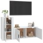vidaXL 2-tlg. TV-Schrank-Set Weiß Holzwerkstoff vidaXL 2-tlg. TV-Schrank-Set Weiß Holzwerkstoff