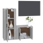 vidaXL 2-tlg. TV-Schrank-Set Grau Sonoma Holzwerkstoff vidaXL 2-tlg. TV-Schrank-Set Grau Sonoma Holzwerkstoff
