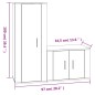 vidaXL 2-tlg. TV-Schrank-Set Grau Sonoma Holzwerkstoff vidaXL 2-tlg. TV-Schrank-Set Grau Sonoma Holzwerkstoff