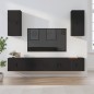 vidaXL 6-tlg. TV-Schrank-Set Schwarz Holzwerkstoff vidaXL 6-tlg. TV-Schrank-Set Schwarz Holzwerkstoff