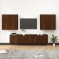 vidaXL 6-tlg. TV-Schrank-Set Braun Eichen-Optik Holzwerkstoff vidaXL 6-tlg. TV-Schrank-Set Braun Eichen-Optik Holzwerkstoff