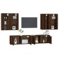 vidaXL 6-tlg. TV-Schrank-Set Braun Eichen-Optik Holzwerkstoff vidaXL 6-tlg. TV-Schrank-Set Braun Eichen-Optik Holzwerkstoff