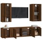 vidaXL 5-tlg. TV-Schrank-Set Braun Eichen-Optik Holzwerkstoff vidaXL 5-tlg. TV-Schrank-Set Braun Eichen-Optik Holzwerkstoff