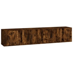 vidaXL 4-tlg. TV-Schrank-Set Räuchereiche Holzwerkstoff