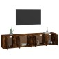 vidaXL 4-tlg. TV-Schrank-Set Räuchereiche Holzwerkstoff vidaXL 4-tlg. TV-Schrank-Set Räuchereiche Holzwerkstoff