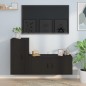 vidaXL 2-tlg. TV-Schrank-Set Schwarz Holzwerkstoff vidaXL 2-tlg. TV-Schrank-Set Schwarz Holzwerkstoff