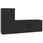 vidaXL 2-tlg. TV-Schrank-Set Schwarz Holzwerkstoff vidaXL 2-tlg. TV-Schrank-Set Schwarz Holzwerkstoff
