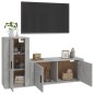 vidaXL 2-tlg. TV-Schrank-Set Betongrau Holzwerkstoff vidaXL 2-tlg. TV-Schrank-Set Betongrau Holzwerkstoff