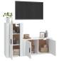 vidaXL 2-tlg. TV-Schrank-Set Weiß Holzwerkstoff vidaXL 2-tlg. TV-Schrank-Set Weiß Holzwerkstoff