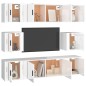 vidaXL 7-tlg. TV-Schrank-Set Hochglanz-Weiß Holzwerkstoff vidaXL 7-tlg. TV-Schrank-Set Hochglanz-Weiß Holzwerkstoff