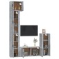 vidaXL 5-tlg. TV-Schrank-Set Betongrau Holzwerkstoff vidaXL 5-tlg. TV-Schrank-Set Betongrau Holzwerkstoff