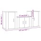 vidaXL 3-tlg. TV-Schrank-Set Schwarz Holzwerkstoff vidaXL 3-tlg. TV-Schrank-Set Schwarz Holzwerkstoff