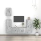 vidaXL 5-tlg. TV-Schrank-Set Betongrau Holzwerkstoff vidaXL 5-tlg. TV-Schrank-Set Betongrau Holzwerkstoff
