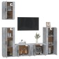 vidaXL 5-tlg. TV-Schrank-Set Betongrau Holzwerkstoff vidaXL 5-tlg. TV-Schrank-Set Betongrau Holzwerkstoff