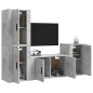 vidaXL 4-tlg. TV-Schrank-Set Betongrau Holzwerkstoff vidaXL 4-tlg. TV-Schrank-Set Betongrau Holzwerkstoff
