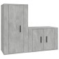vidaXL 2-tlg. TV-Schrank-Set Betongrau Holzwerkstoff vidaXL 2-tlg. TV-Schrank-Set Betongrau Holzwerkstoff