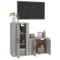 vidaXL 2-tlg. TV-Schrank-Set Betongrau Holzwerkstoff vidaXL 2-tlg. TV-Schrank-Set Betongrau Holzwerkstoff
