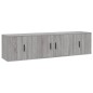 vidaXL 3-tlg. TV-Schrank-Set Grau Sonoma Holzwerkstoff vidaXL 3-tlg. TV-Schrank-Set Grau Sonoma Holzwerkstoff