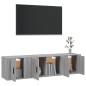 vidaXL 3-tlg. TV-Schrank-Set Grau Sonoma Holzwerkstoff vidaXL 3-tlg. TV-Schrank-Set Grau Sonoma Holzwerkstoff