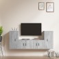 vidaXL 4-tlg. TV-Schrank-Set Betongrau Holzwerkstoff vidaXL 4-tlg. TV-Schrank-Set Betongrau Holzwerkstoff