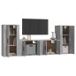 vidaXL 4-tlg. TV-Schrank-Set Betongrau Holzwerkstoff vidaXL 4-tlg. TV-Schrank-Set Betongrau Holzwerkstoff