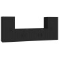 vidaXL 4-tlg. TV-Schrank-Set Schwarz Holzwerkstoff vidaXL 4-tlg. TV-Schrank-Set Schwarz Holzwerkstoff